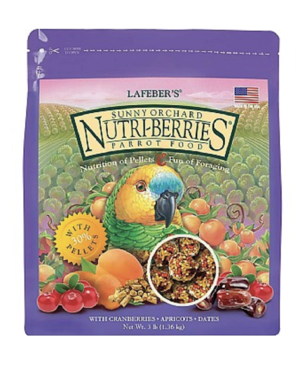 1.36kg  Lafeber NutriBerries Sunny Orchard Complete Parrot Food
